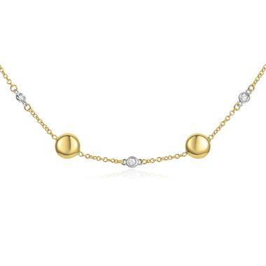 Pebble 18ct Yellow Gold Diamond Necklace thumbnail