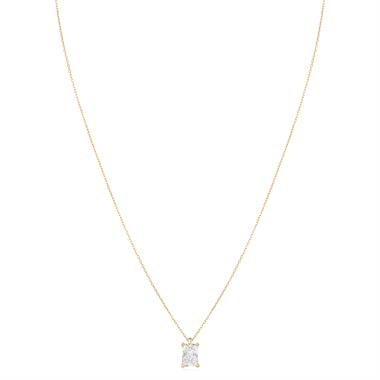 18ct Yellow Gold Lab Grown Radiant-Cut Diamond Necklace 1.50ct thumbnail