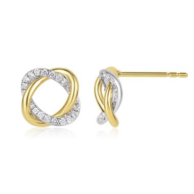 Aira 18ct Yellow Gold Diamond Earrings thumbnail
