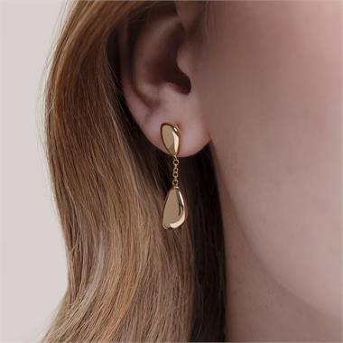 Pebble 18ct Yellow Gold Drop Earring  thumbnail