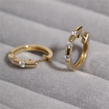 Astra 18ct Yellow Gold Diamond Earrings thumbnail