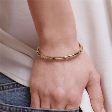 Astra 18ct Yellow Gold Diamond Bangle thumbnail