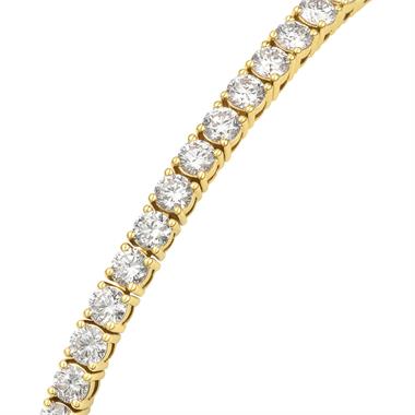 18ct Yellow Gold Lab Grown Diamond Tennis Bracelet 7.67ct thumbnail