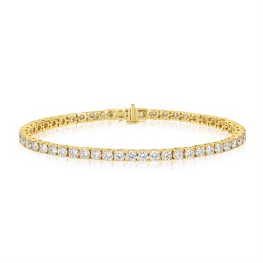 18ct Yellow Gold Lab Grown Diamond Tennis Bracelet 7.67ct thumbnail