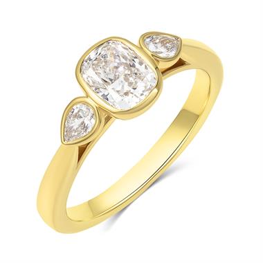 18ct Yellow Gold Three Stone Diamond Engagement Ring 0.85ct thumbnail