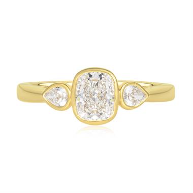 18ct Yellow Gold Three Stone Diamond Engagement Ring 0.85ct thumbnail