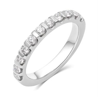 Platinum Classic Bar Set Diamond Eternity Ring 0.50ct thumbnail 