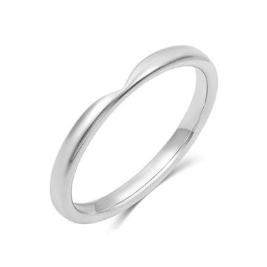 Platinum Shaped Wedding Ring thumbnail 