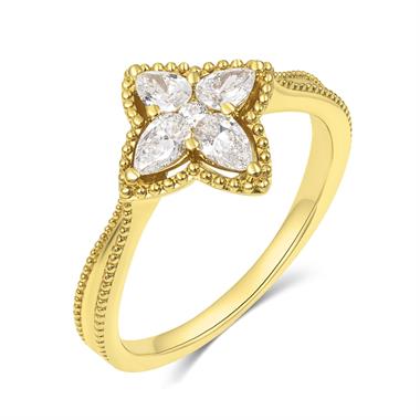 Fleur 18ct Yellow Gold Diamond Ring thumbnail