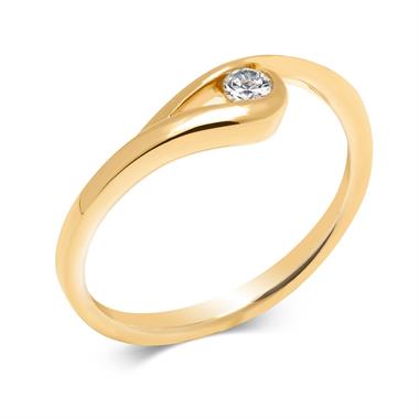 Mon Coeur 18ct Yellow Gold Diamond Dress Ring 0.08ct thumbnail