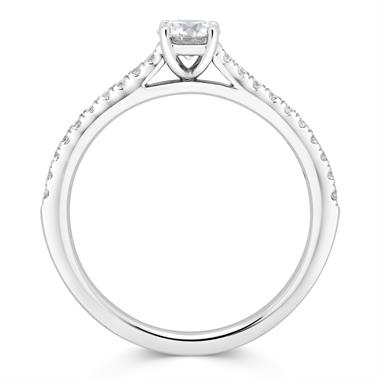 Platinum Diamond Solitaire Engagement Ring 0.53ct thumbnail