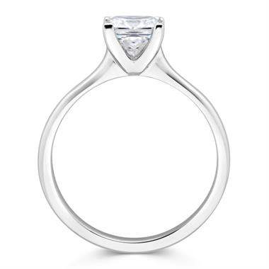 Platinum Princess Cut Diamond Solitaire Engagement Ring 1.00ct thumbnail