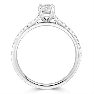 Platinum Cushion Cut Diamond Solitaire Engagement Ring 0.48ct thumbnail