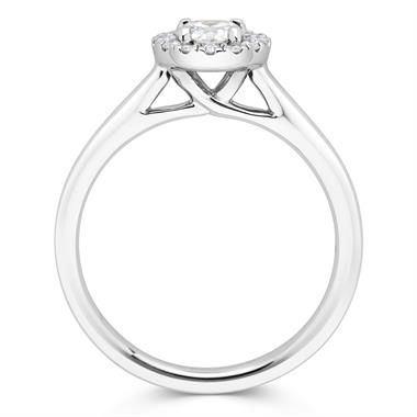 Platinum Diamond Halo Engagement Ring 0.45ct thumbnail