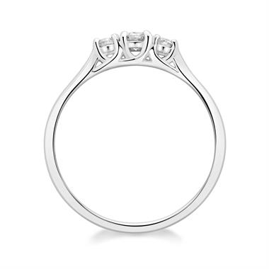 Platinum Diamond Three Stone Engagement Ring 0.25ct thumbnail