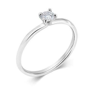 Platinum Diamond Solitaire Engagement Ring 0.25ct thumbnail