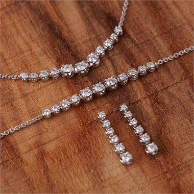 18ct White Gold Diamond Necklace 0.55ct thumbnail