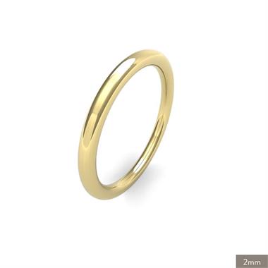 18ct Yellow Gold Heavy Gauge Slight Court Wedding Ring thumbnail