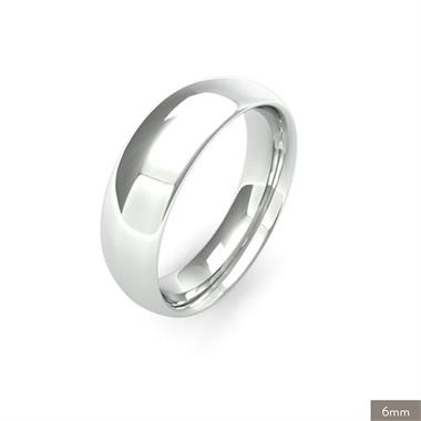 Platinum Heavy Gauge Traditional Court Wedding Ring thumbnail 