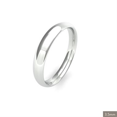 Palladium Medium Gauge Traditional Court Wedding Ring thumbnail