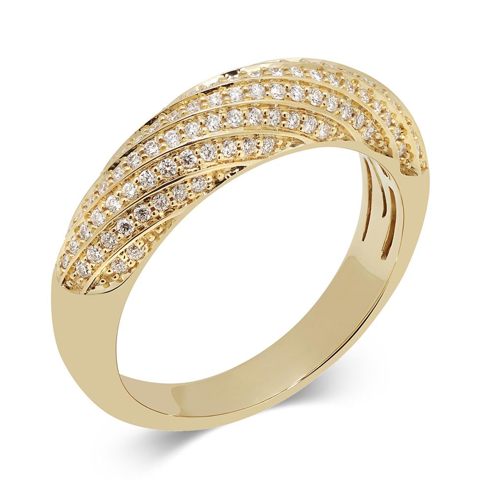 Aira 18ct Yellow Gold Diamond Dress Ring 0.34ct Thumbnail Image 0