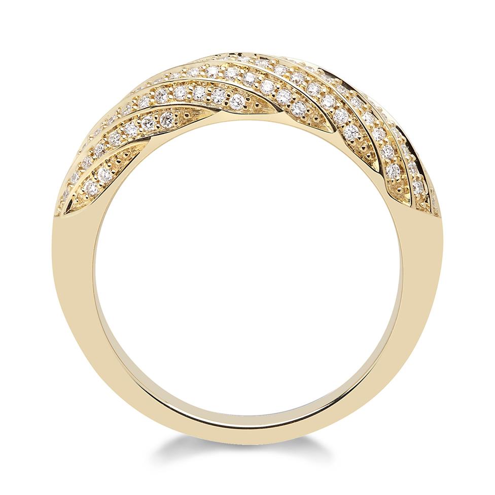 Aira 18ct Yellow Gold Diamond Dress Ring 0.34ct Thumbnail Image 1