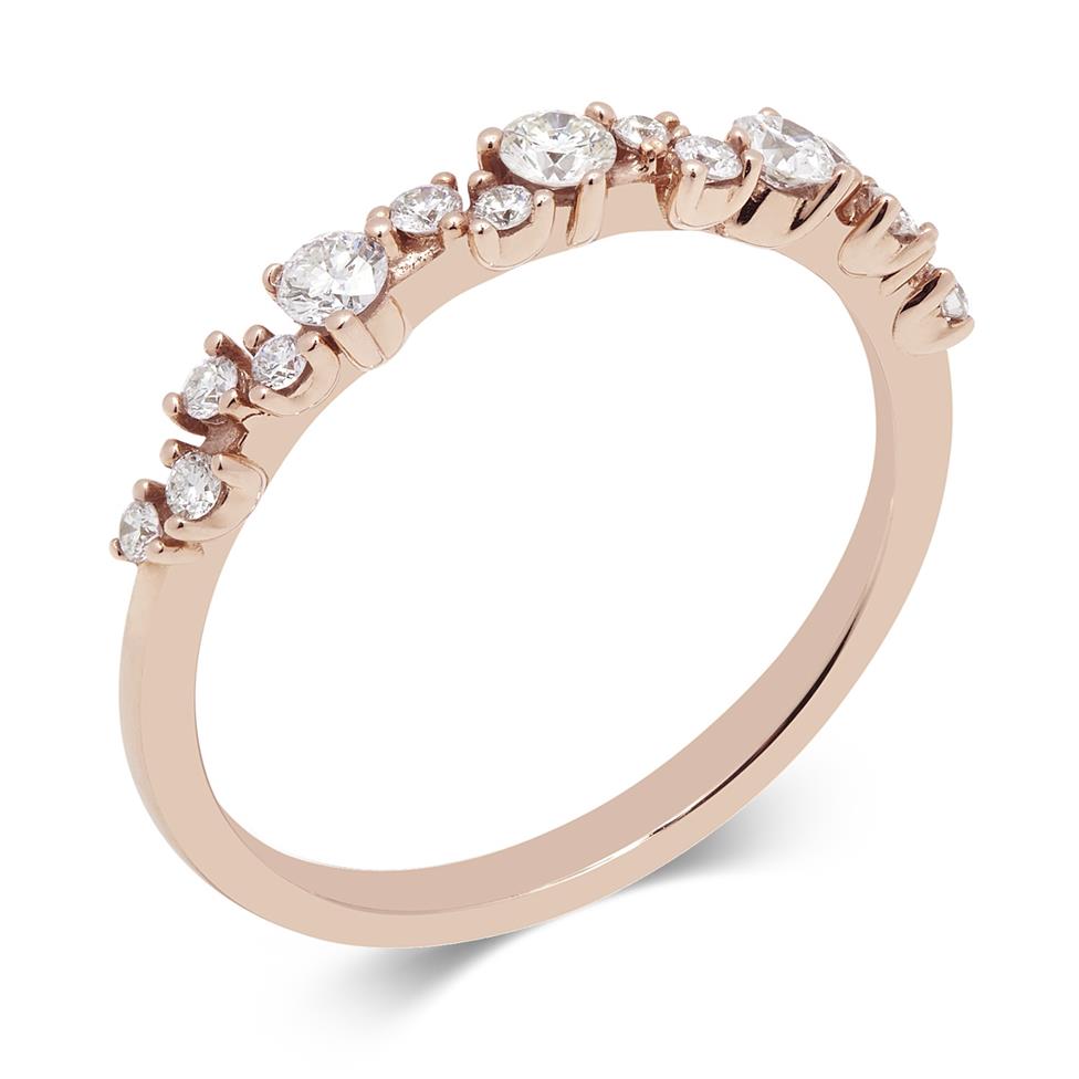 18ct Rose Gold Diamond Dress Ring 0.33ct Thumbnail Image 0