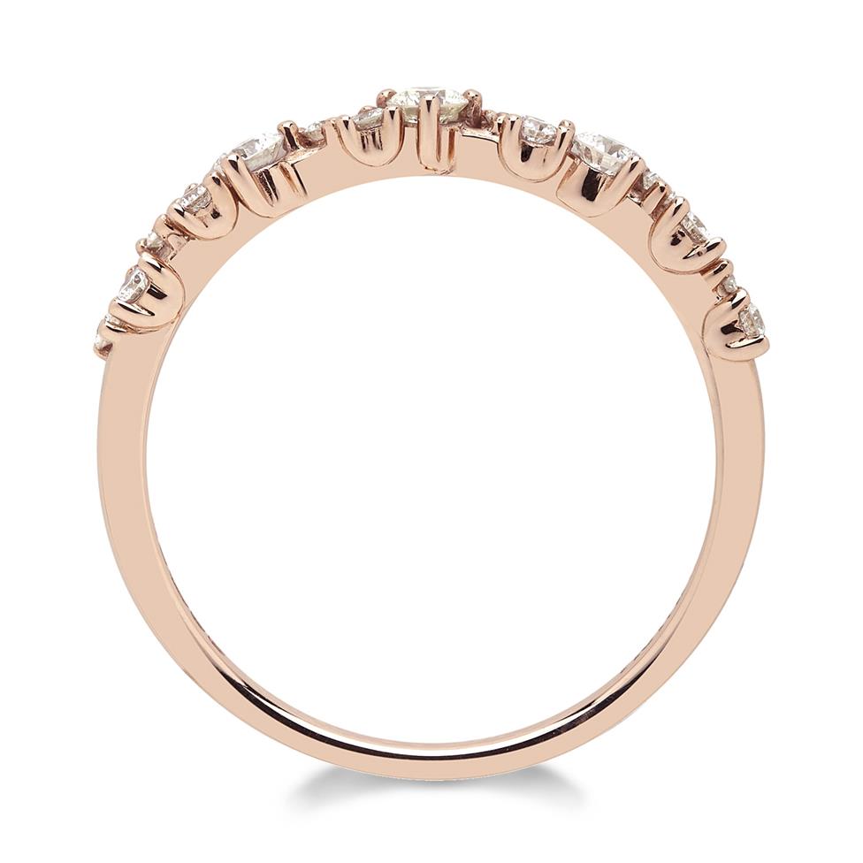 18ct Rose Gold Diamond Dress Ring 0.33ct Thumbnail Image 1