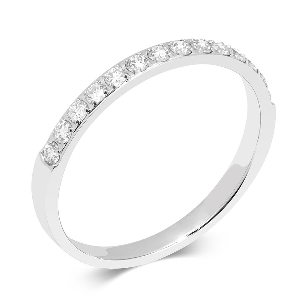 Platinum Diamond Half Eternity Ring Thumbnail Image 0