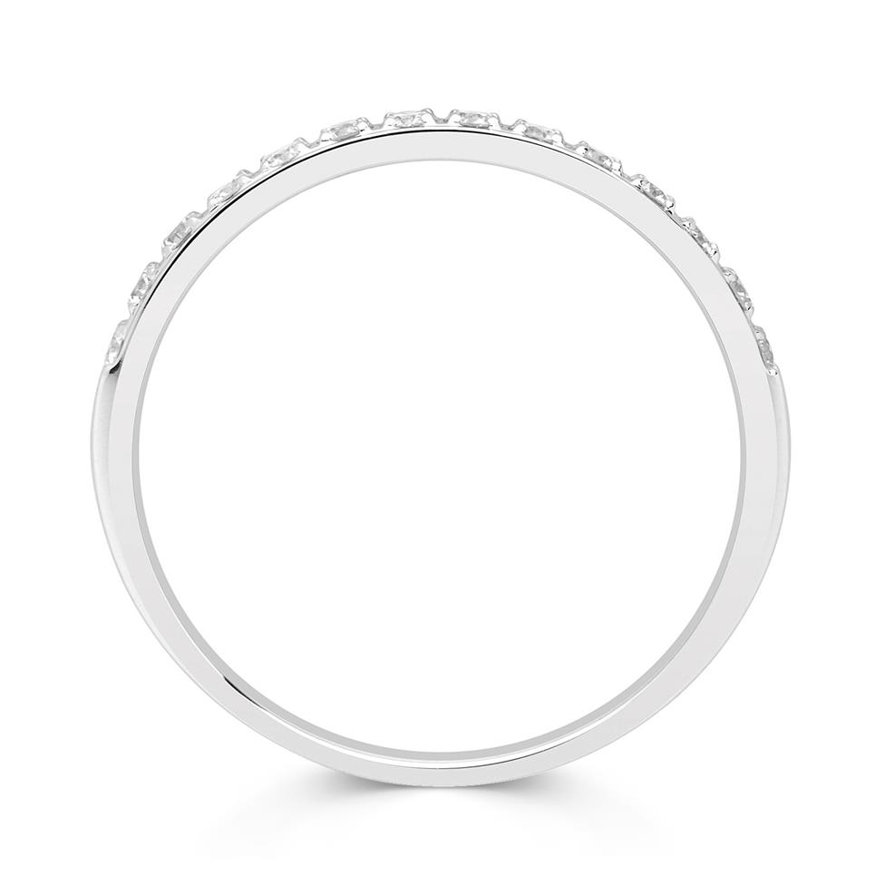 Platinum Diamond Half Eternity Ring Thumbnail Image 1