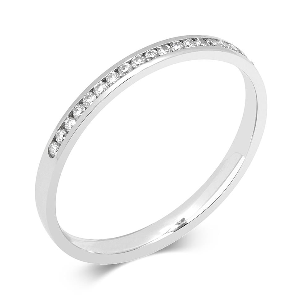 Platinum 0.10ct Diamond Channel Set Ring Thumbnail Image 0
