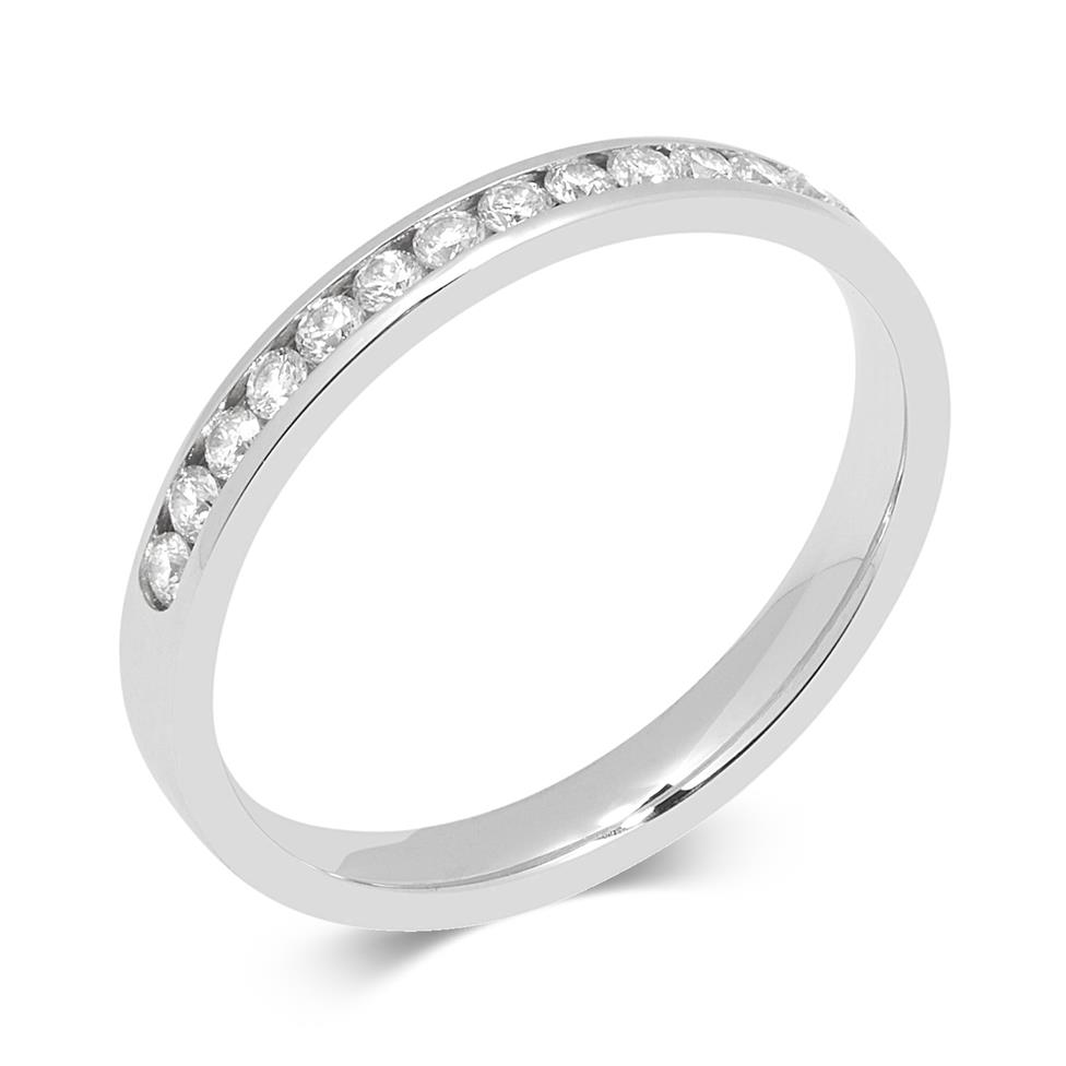 Platinum 0.25ct Diamond Channel Set Ring Thumbnail Image 0