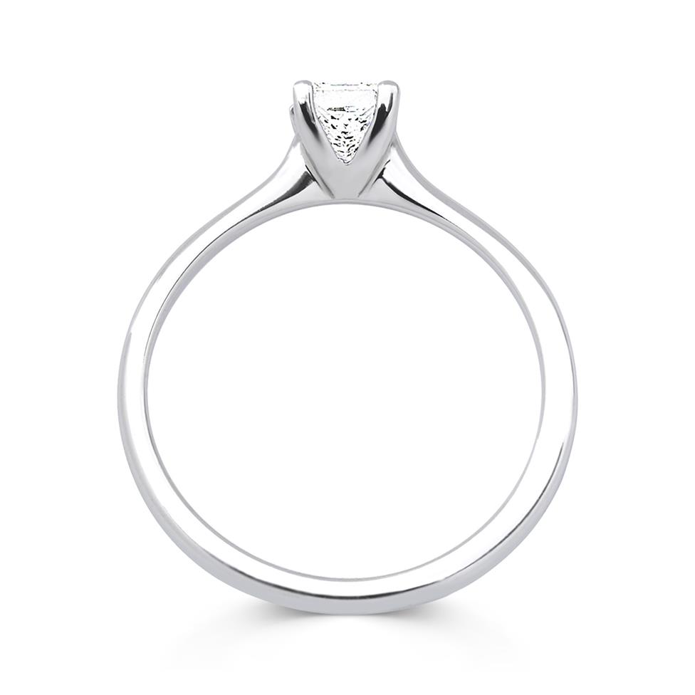 Platinum Princess Cut Diamond Solitaire Engagement Ring 0.50ct Thumbnail Image 2