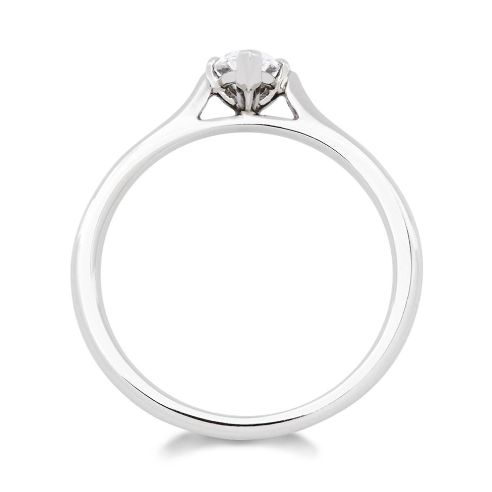 Platinum 0.40ct Diamond Marquise Cut Solitaire Ring Thumbnail Image 1