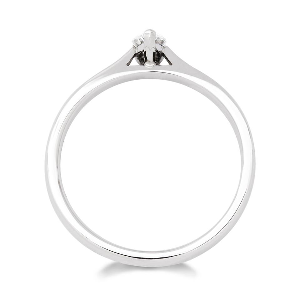 Platinum Pear Shape Diamond Solitaire Engagement Ring 0.25ct Thumbnail Image 1
