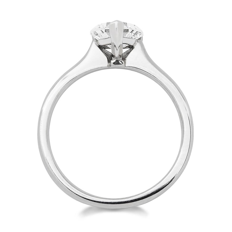 Platinum Heart Shape Diamond Solitaire Engagement Ring 1.00ct Thumbnail Image 1