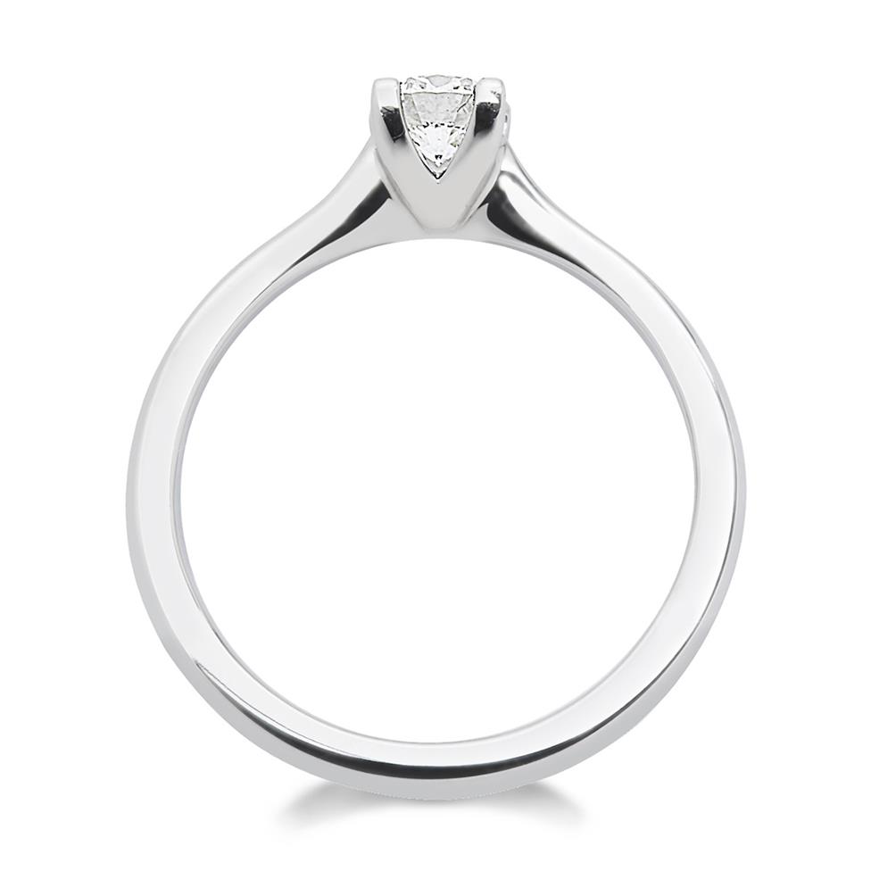 Platinum Diamond Solitaire Engagement Ring 0.33ct Thumbnail Image 2
