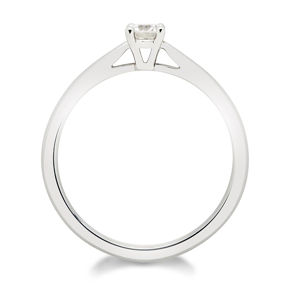 Platinum Classic Design Diamond Solitaire Engagement Ring 0.20ct Thumbnail Image 1