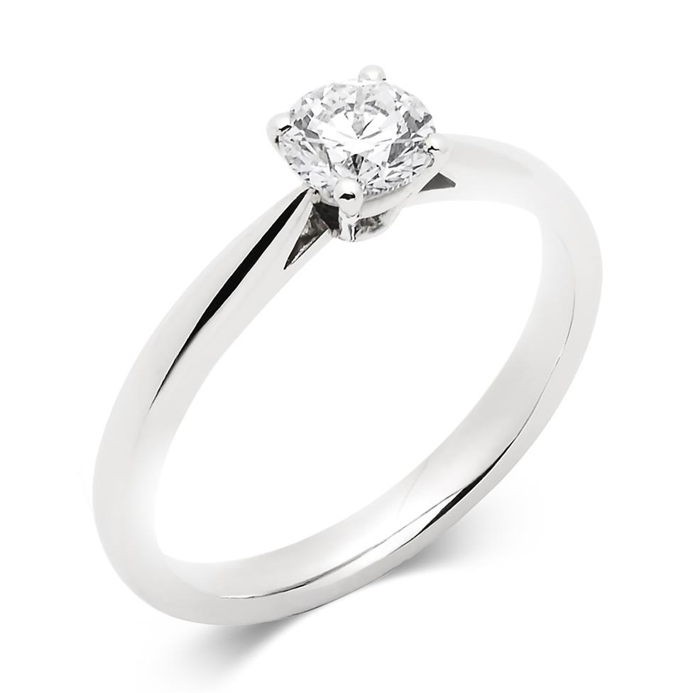Platinum Classic Design Diamond Solitaire Engagement Ring 0.60ct Thumbnail Image 0