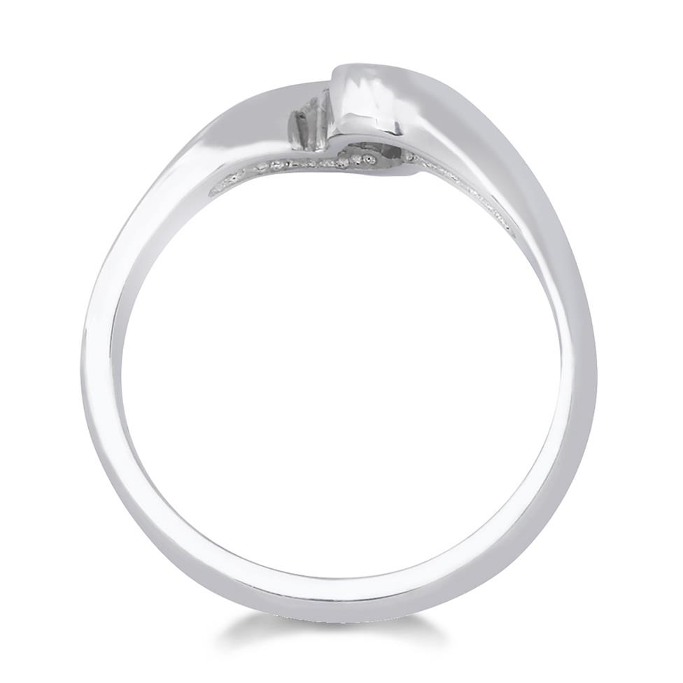 Platinum Twist Design Diamond Solitaire Engagement Ring 0.25ct Thumbnail Image 1