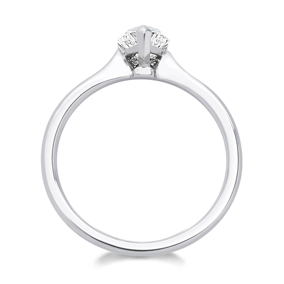 Platinum Heart Shape Diamond Solitaire Engagement Ring 0.50ct Thumbnail Image 1