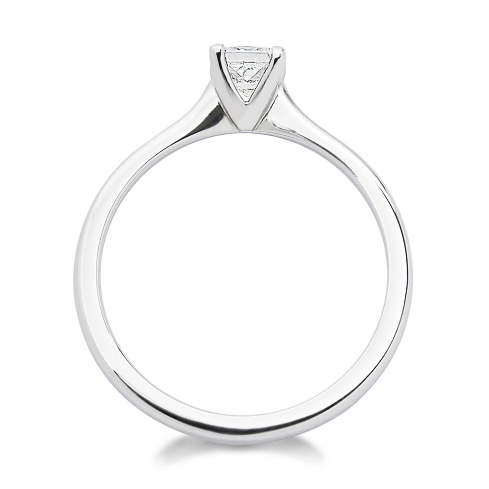 Platinum Princess Cut Diamond Solitaire Engagement Ring 0.40ct Thumbnail Image 2