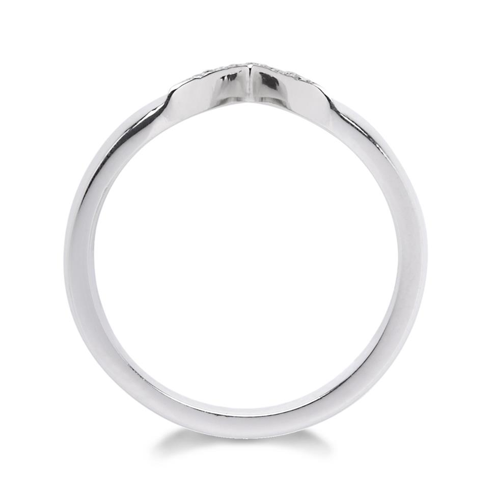 Platinum Wishbone Diamond Shaped Ring 0.03ct Thumbnail Image 2