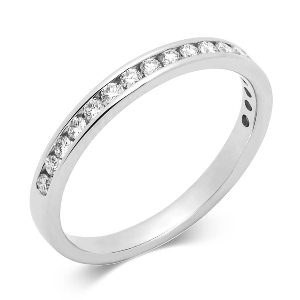 Platinum Diamond Half Eternity Ring 0.25ct Image 1