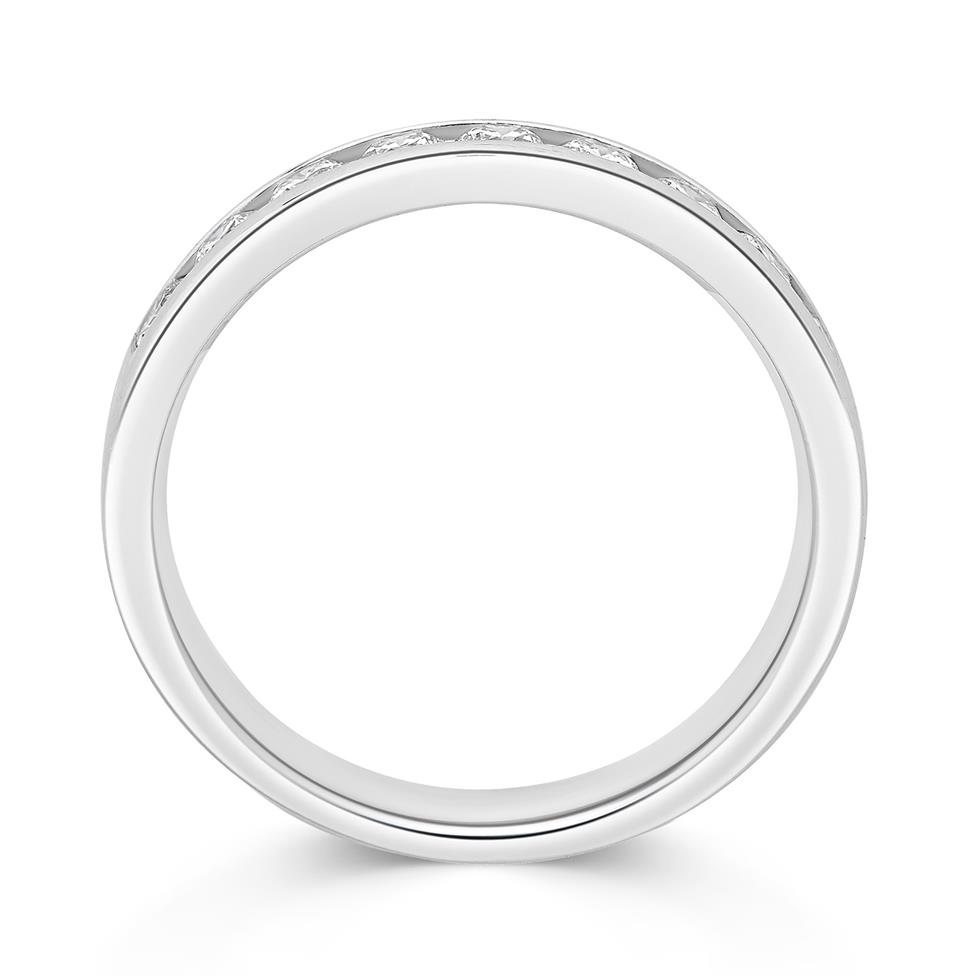Platinum Round 0.50ct Diamond Fine Channel Ring Thumbnail Image 2