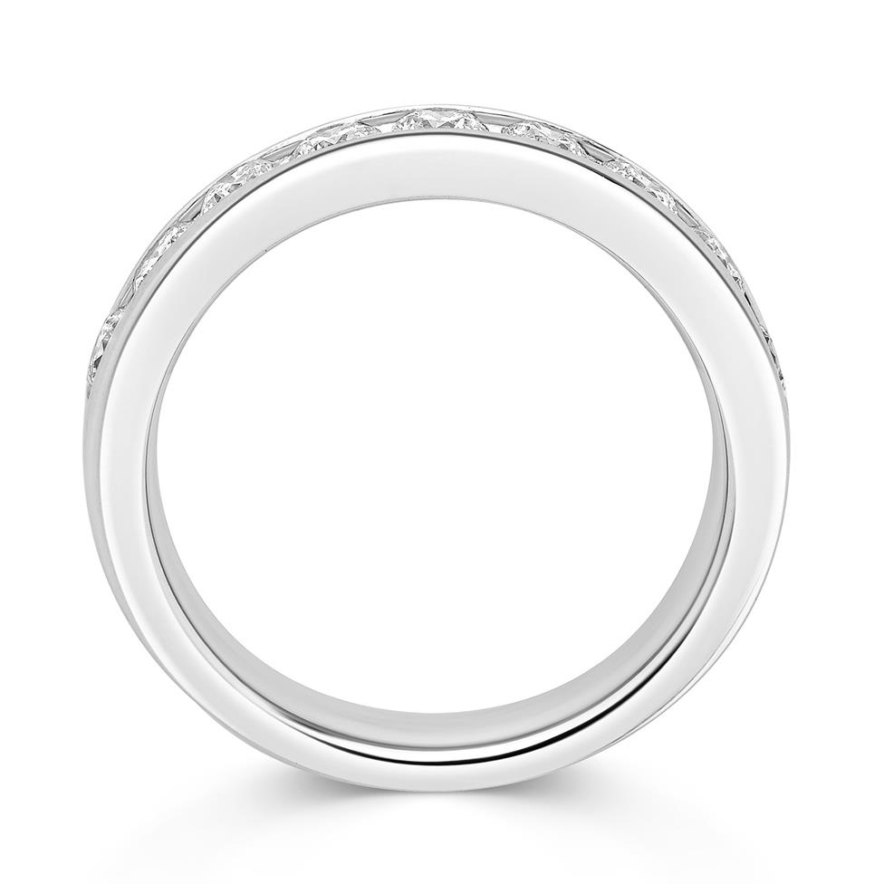 Platinum Round 0.75ct Diamond Fine Channel Ring Thumbnail Image 1