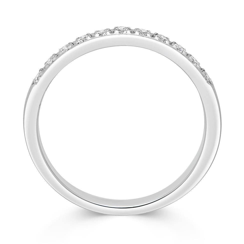 Platinum Round 0.25ct Diamond Grain Set Ring Thumbnail Image 1