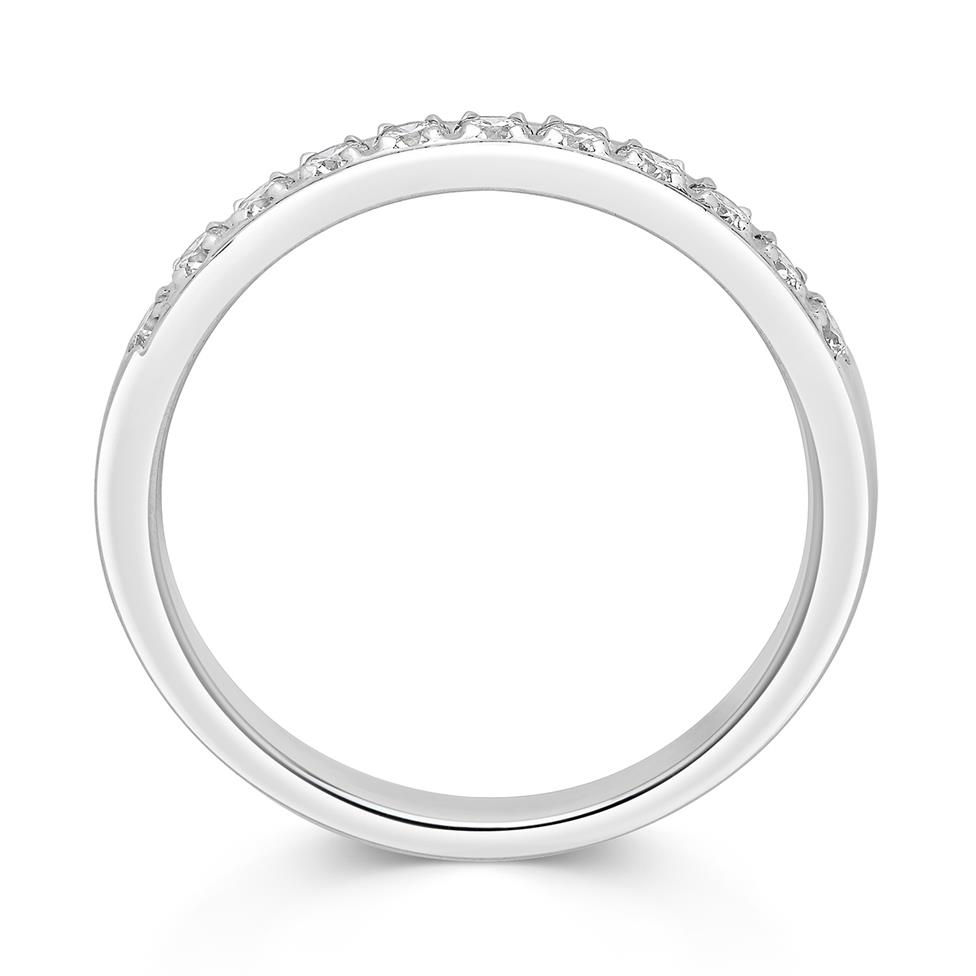 Platinum Round 0.33ct Diamond Grain Set Ring Thumbnail Image 1