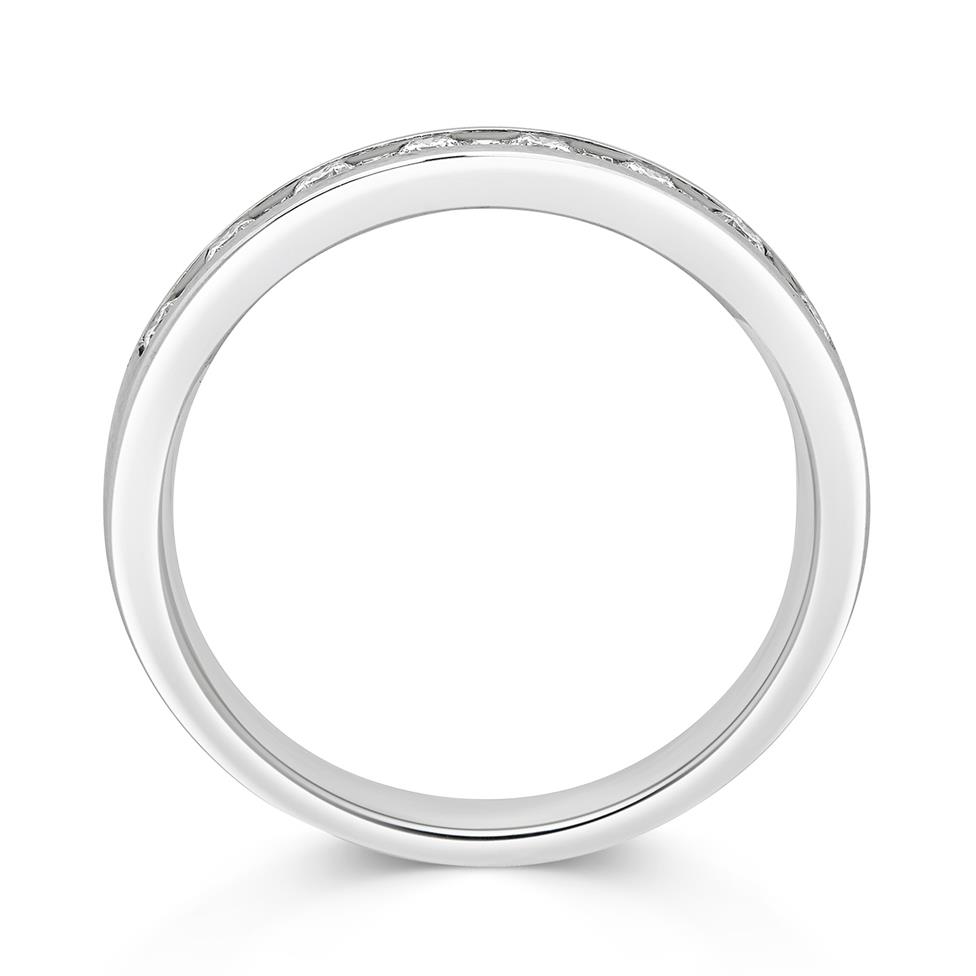 Platinum Alternating Baguette Cut Diamond Half Eternity Ring 0.25ct Thumbnail Image 2