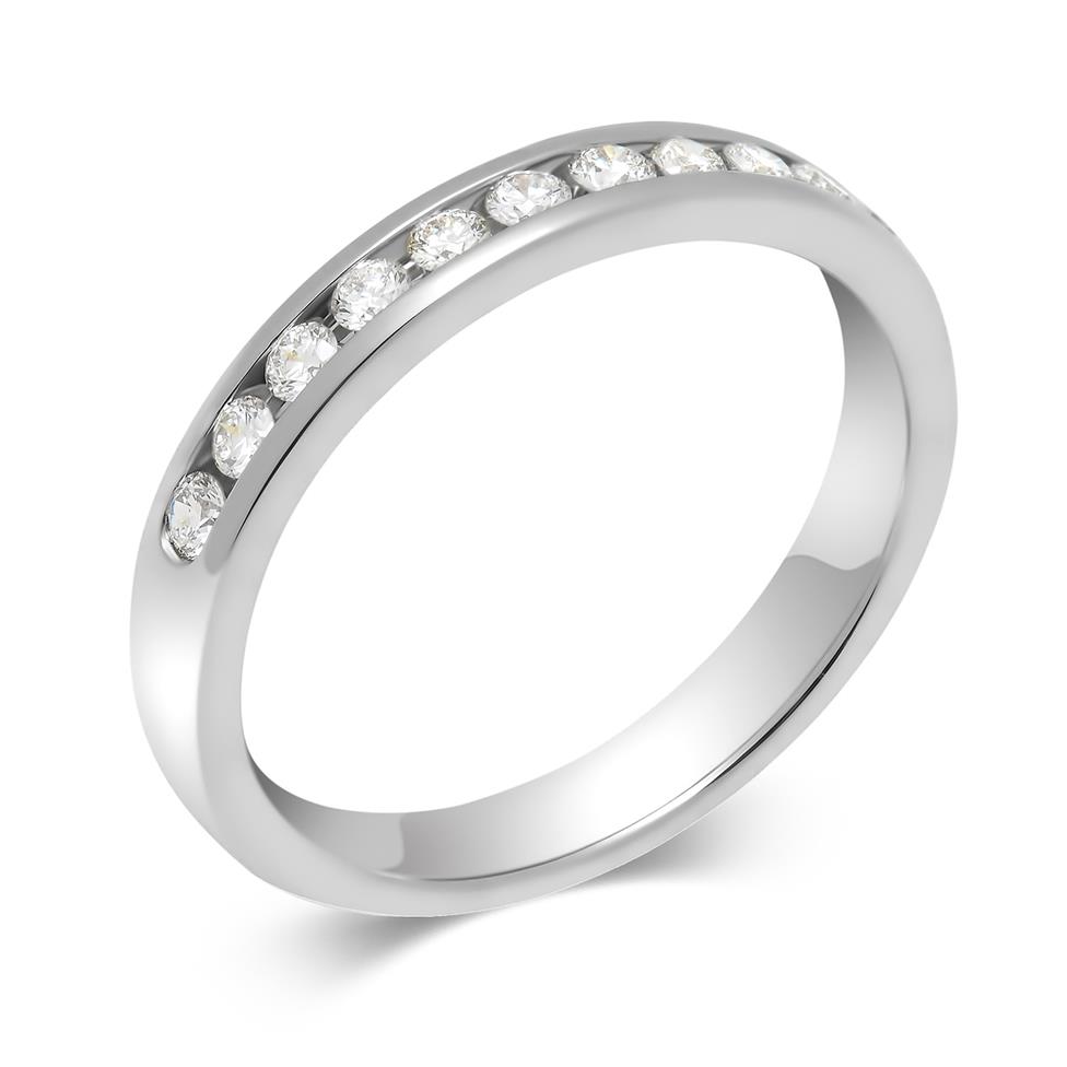 Platinum Diamond Top Third Eternity Ring 0.25ct Thumbnail Image 0